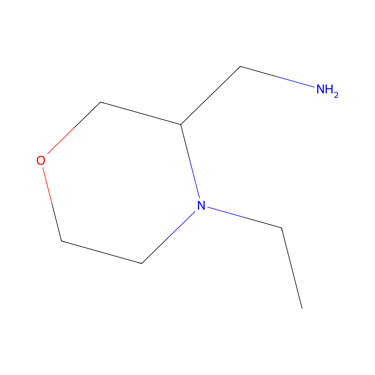 (4-Ethylmorpholin-3-yl)methanamine molecular structure, CAS 1204651-70-6