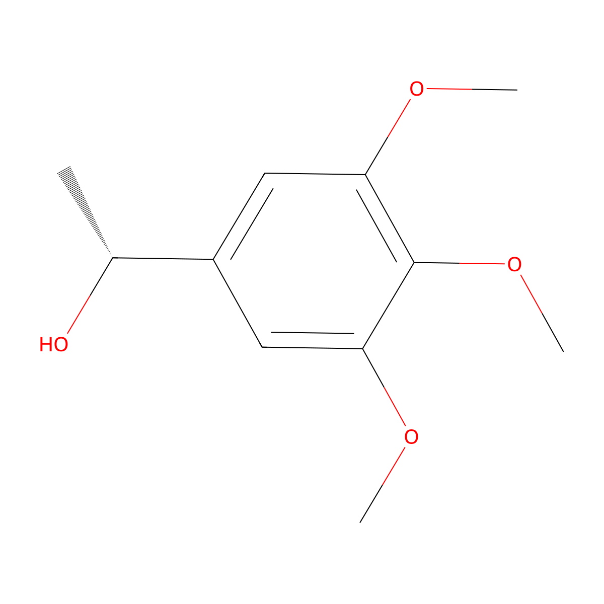 (1R)-1-(3,4,5-trimethoxyphenyl)ethan-1-ol molecular structure, CAS 120466-68-4