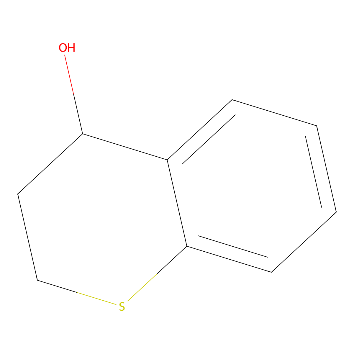 (4R)-3,4-dihydro-2H-1-benzothiopyran-4-ol molecular structure, CAS 120466-74-2