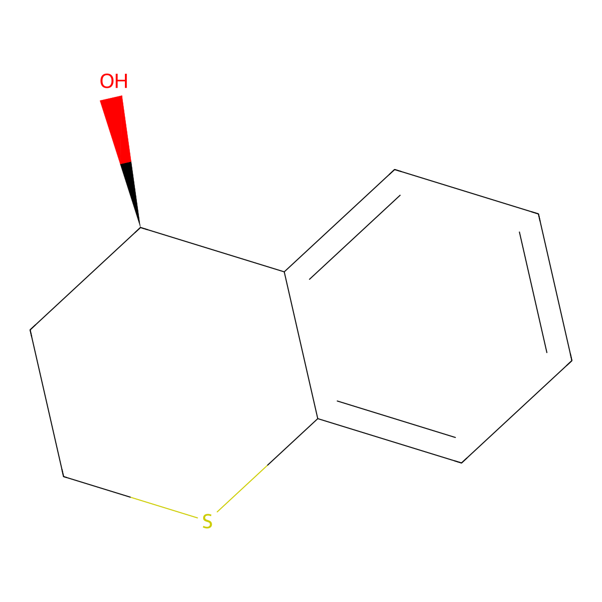 (4R)-3,4-dihydro-2H-1-benzothiopyran-4-ol molecular structure, CAS 120466-74-2
