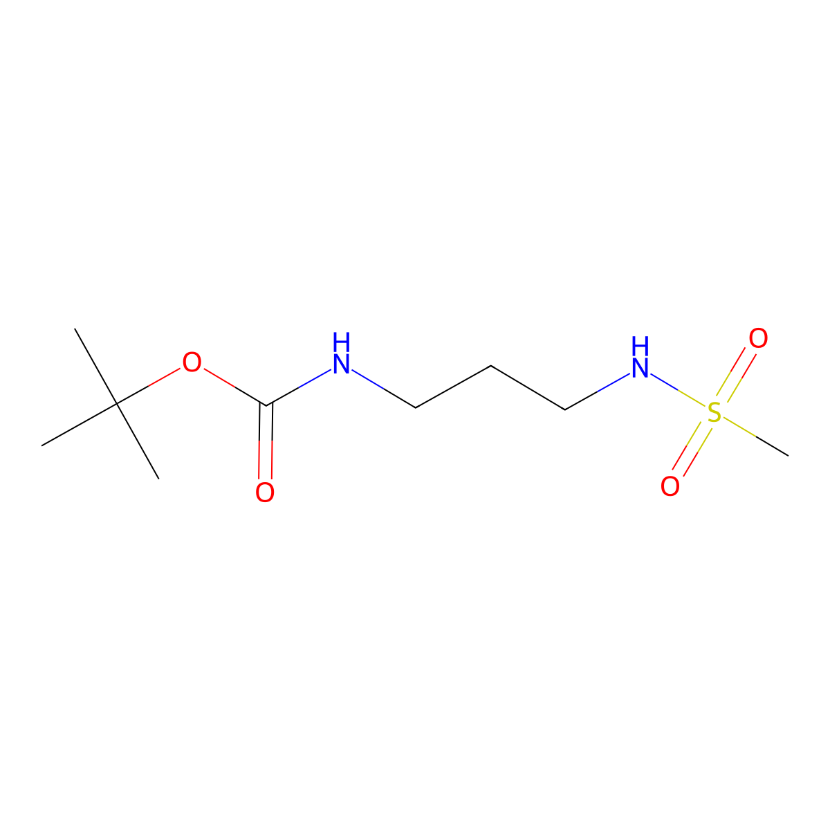 tert-Butyl N-(3-methanesulfonamidopropyl)carbamate molecular structure, CAS 1204669-77-1