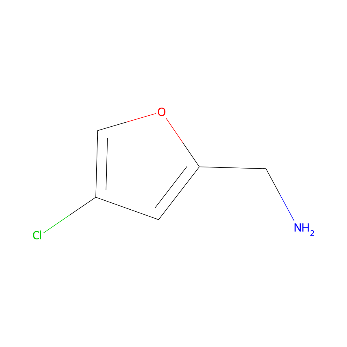 (4-Chlorofuran-2-yl)methanamine molecular structure, CAS 1204670-38-1