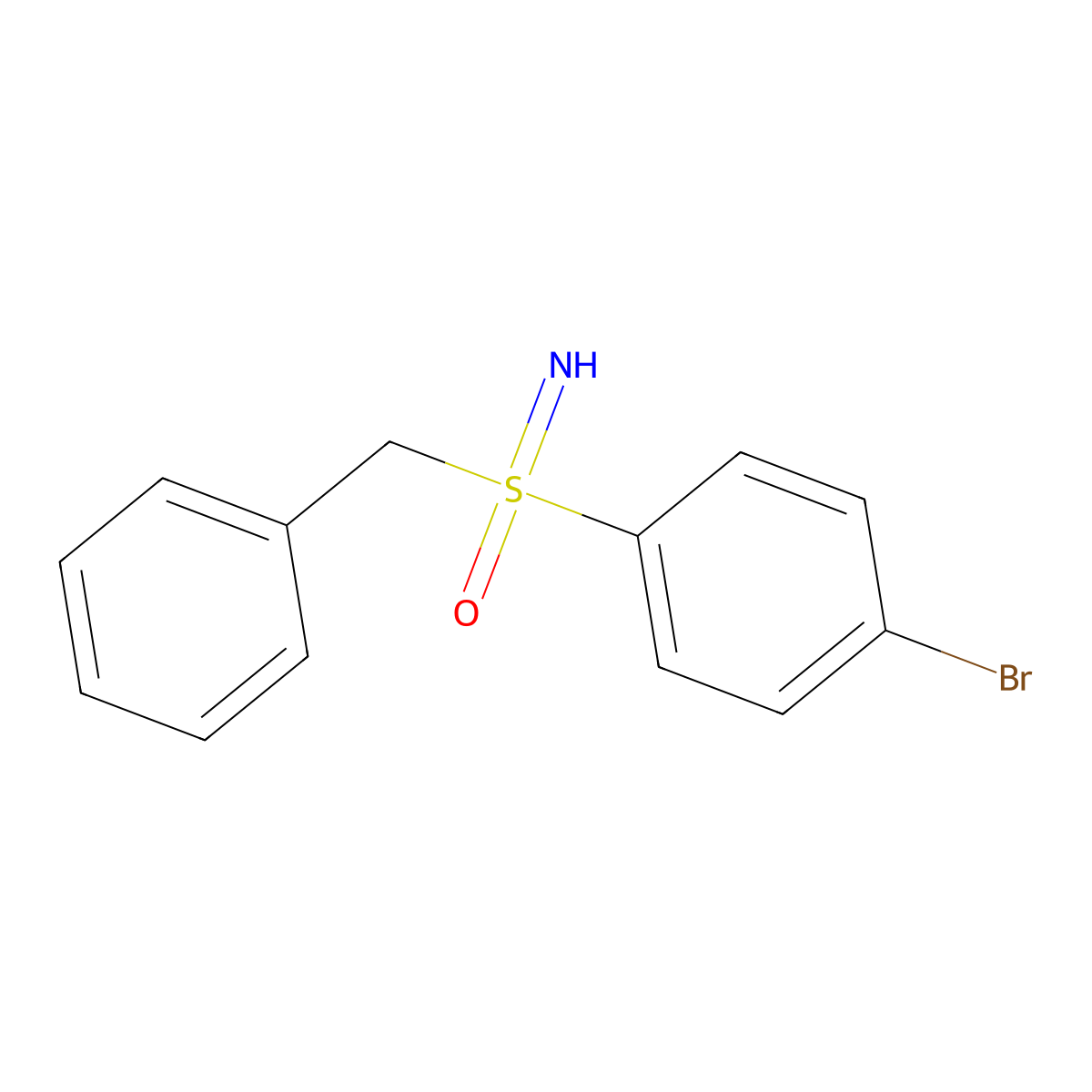 Benzyl-(4-bromophenyl)-imino-oxo-lambda6-sulfane molecular structure, CAS 1204678-13-6