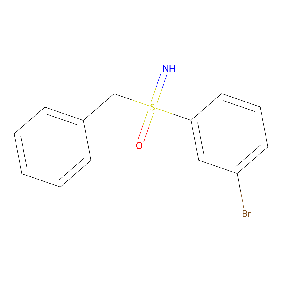 Benzyl(3-bromophenyl)imino-lambda6-sulfanone molecular structure, CAS 1204678-16-9