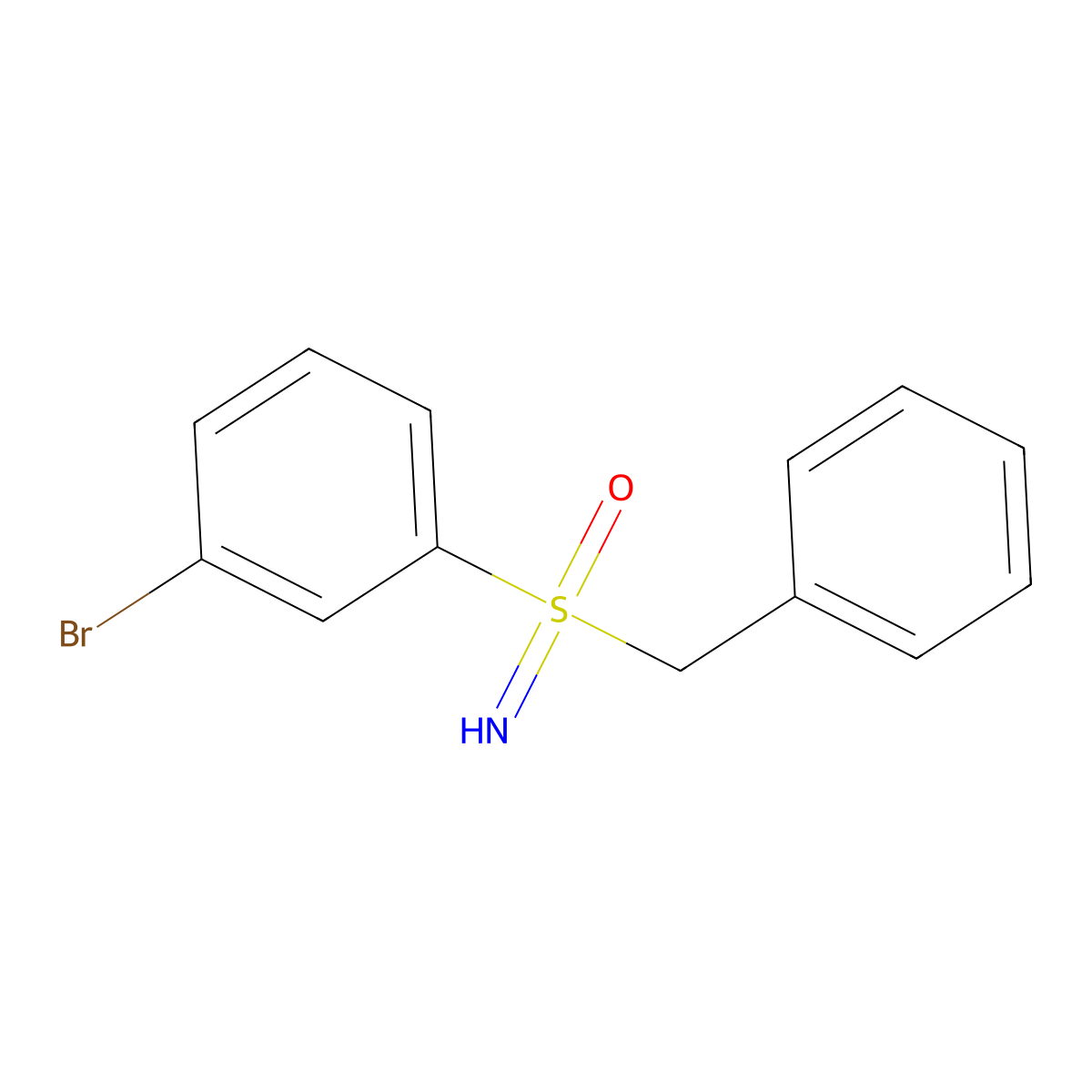 Benzyl(3-bromophenyl)imino-lambda6-sulfanone molecular structure, CAS 1204678-16-9