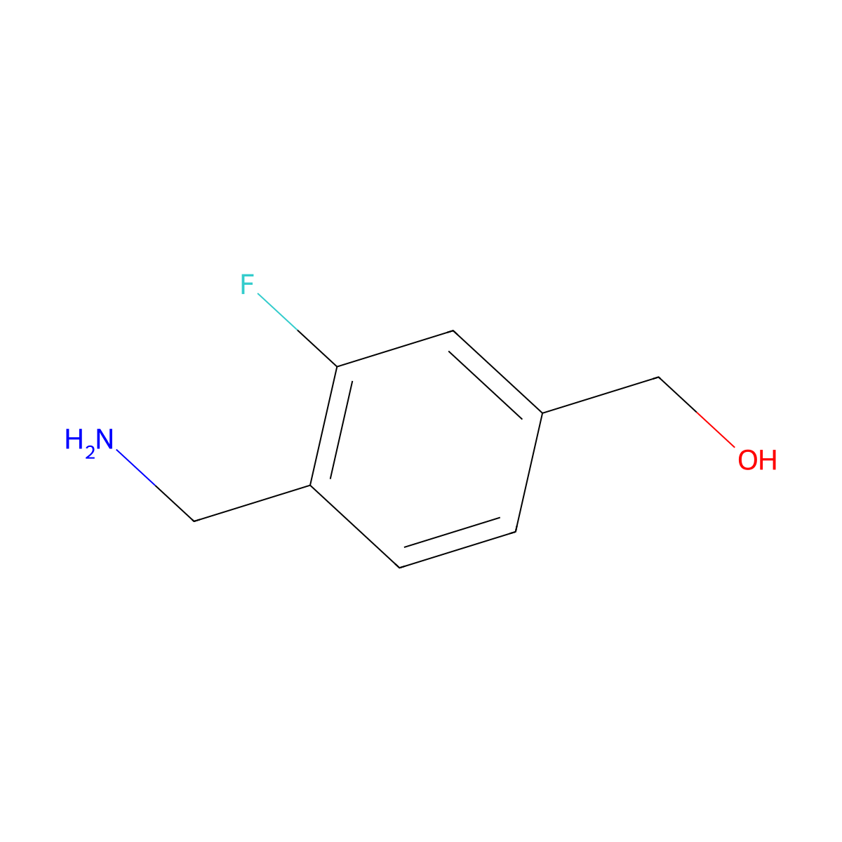 [4-(Aminomethyl)-3-fluorophenyl]methanol molecular structure, CAS 1204738-07-7