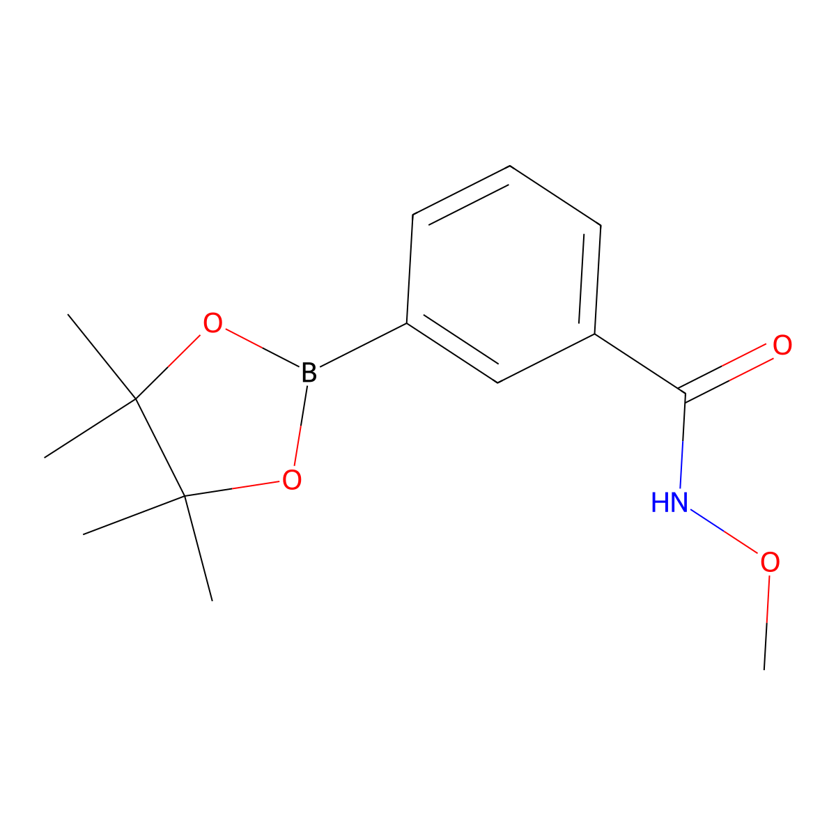 n-Methoxy-3-(4,4,5,5-tetramethyl-1,3,2-dioxaborolan-2-yl)benzamide molecular structure, CAS 1204742-77-7