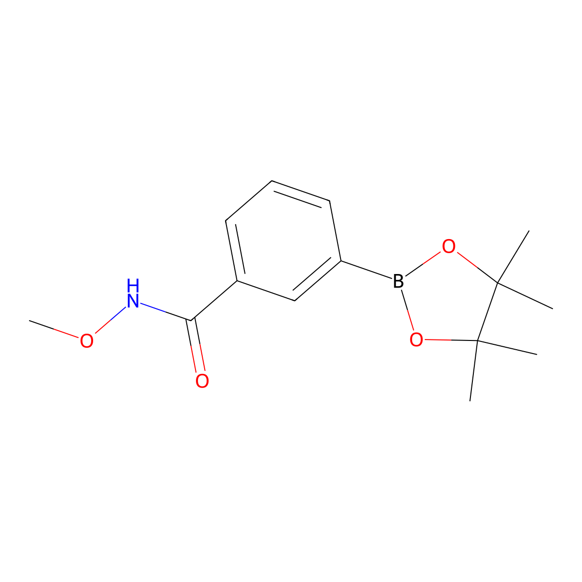 n-Methoxy-3-(4,4,5,5-tetramethyl-1,3,2-dioxaborolan-2-yl)benzamide molecular structure, CAS 1204742-77-7