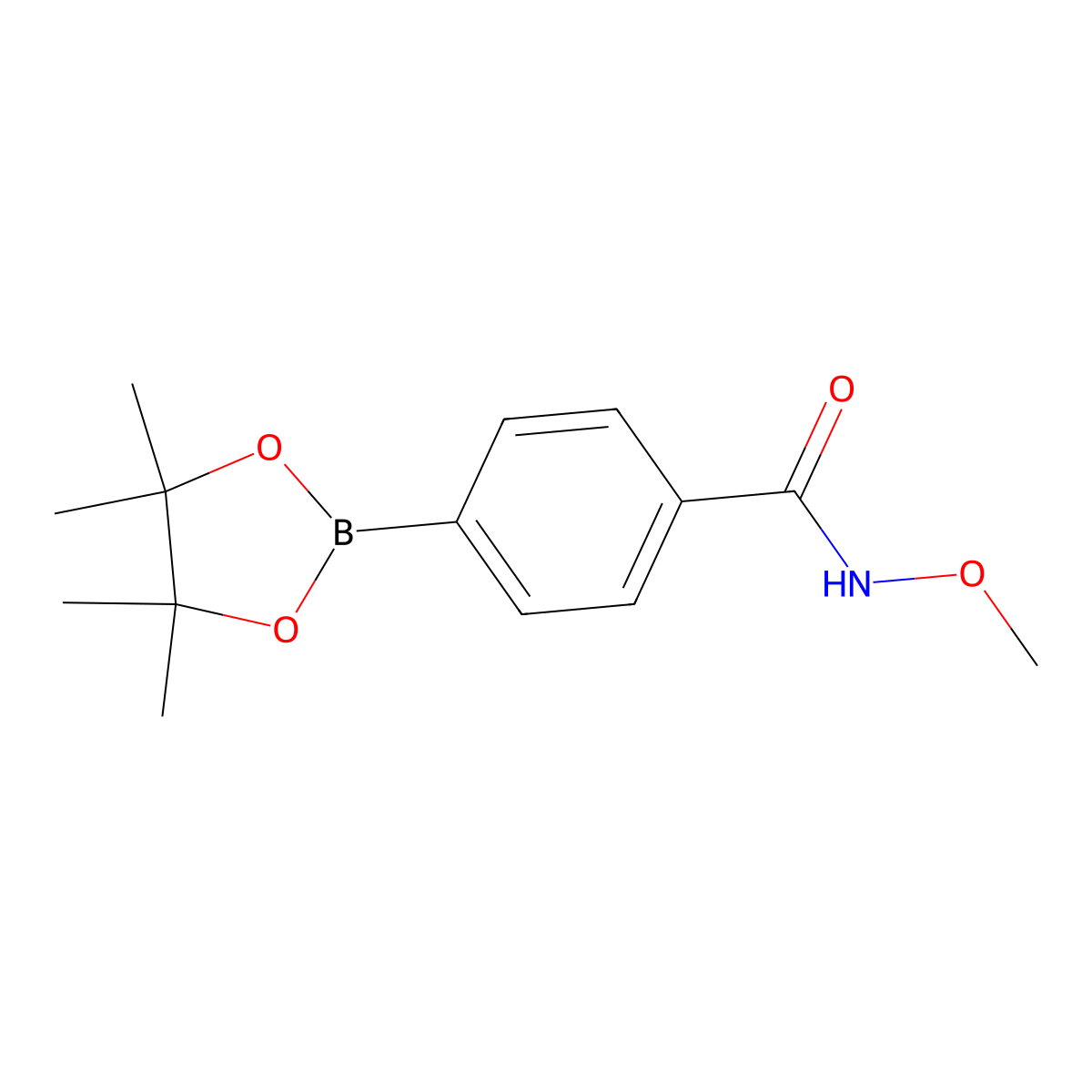N-Methoxy-4-(4,4,5,5-tetramethyl-1,3,2-dioxaborolan-2-yl)benzamide molecular structure, CAS 1204742-78-8