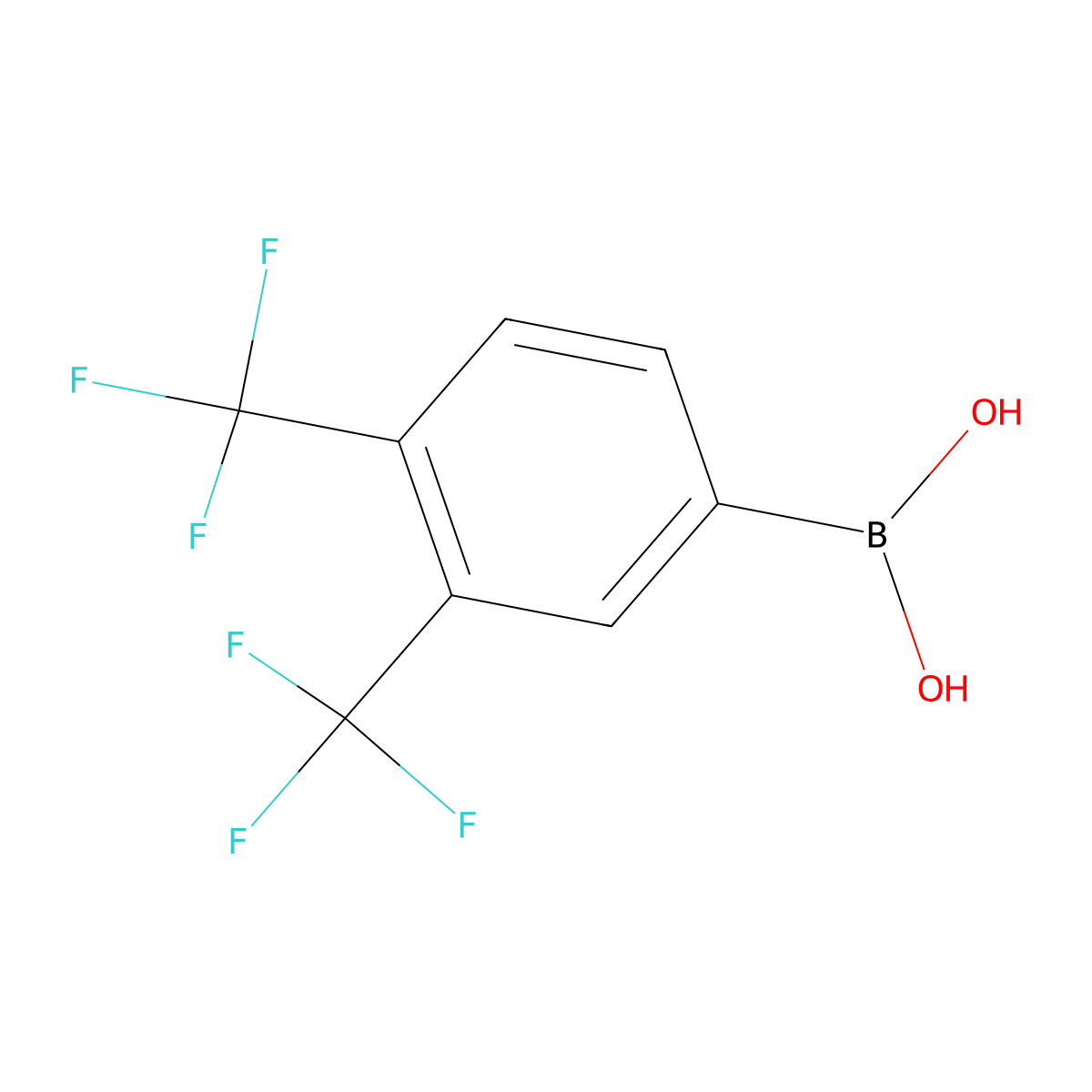 3,4-Bis(trifluoromethyl)phenylboronic acid molecular structure, CAS 1204745-88-9