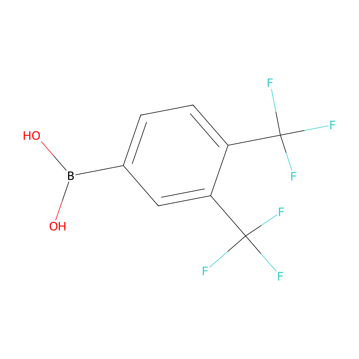 3,4-Bis(trifluoromethyl)phenylboronic acid molecular structure, CAS 1204745-88-9