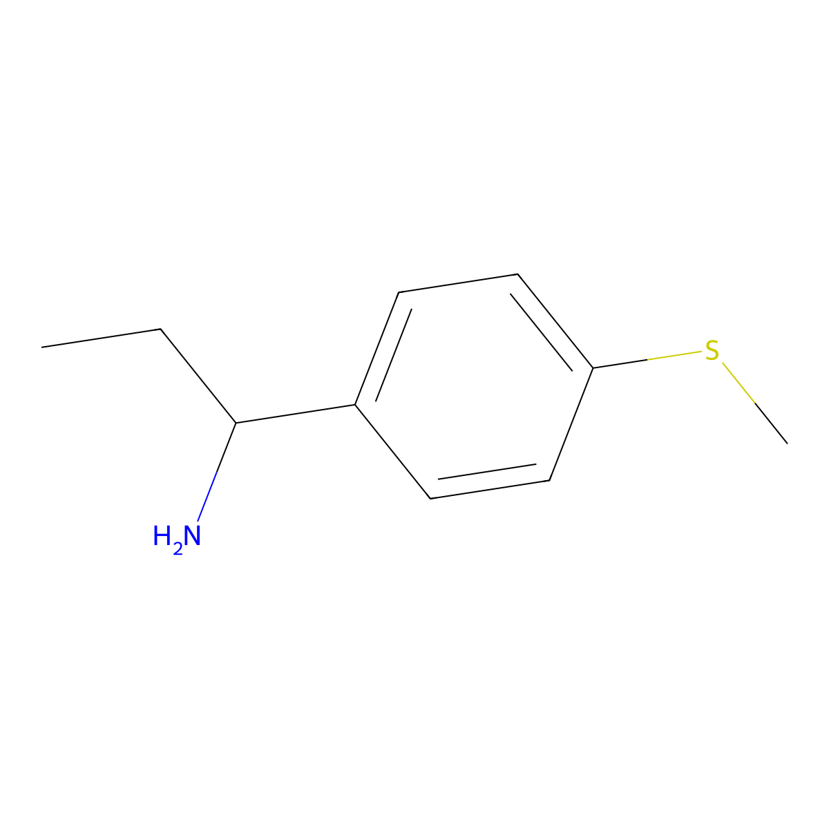 1-(4-Methylsulfanylphenyl)propylamine molecular structure, CAS 1204749-80-3