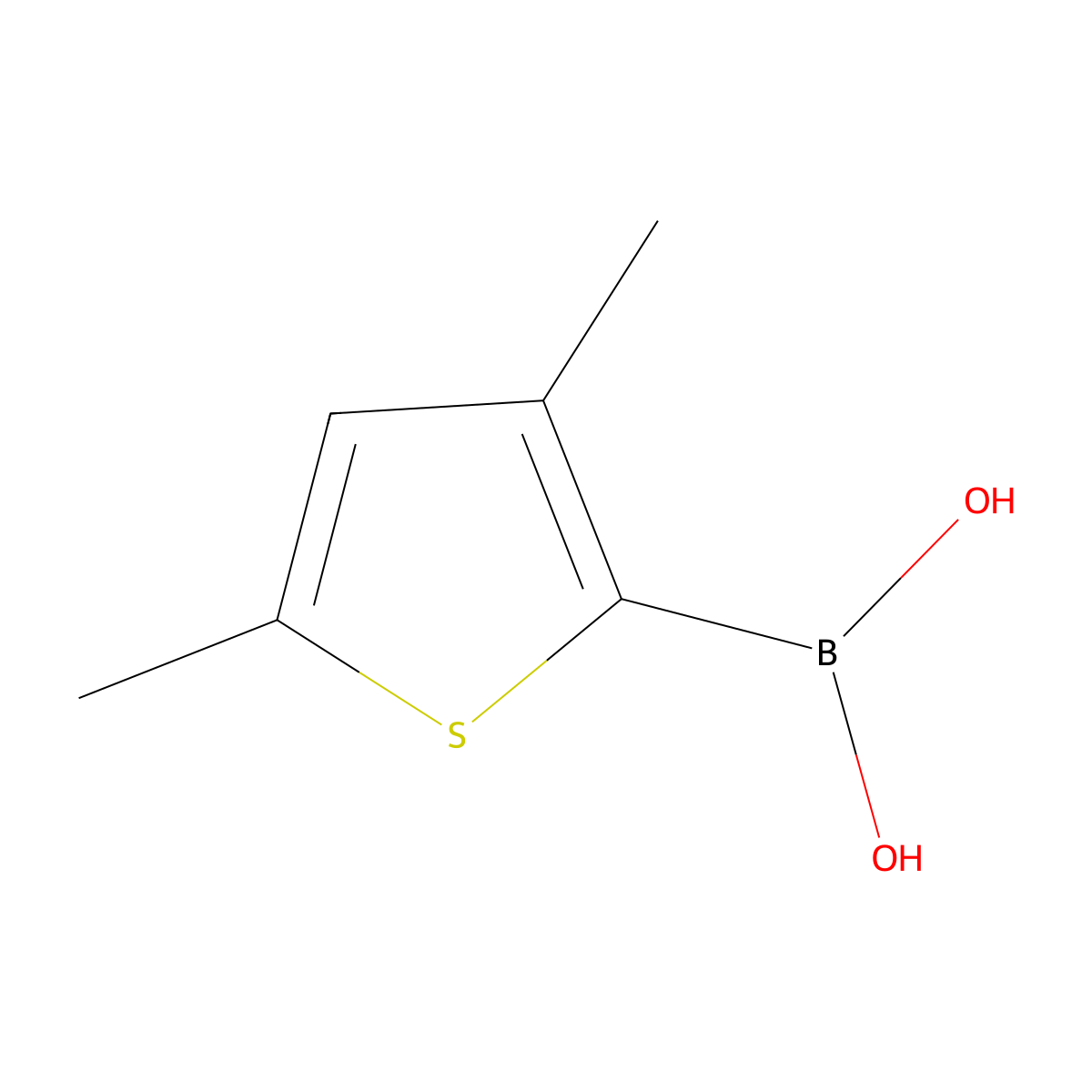 (3,5-Dimethylthiophen-2-yl)boronic acid molecular structure, CAS 1204763-23-4