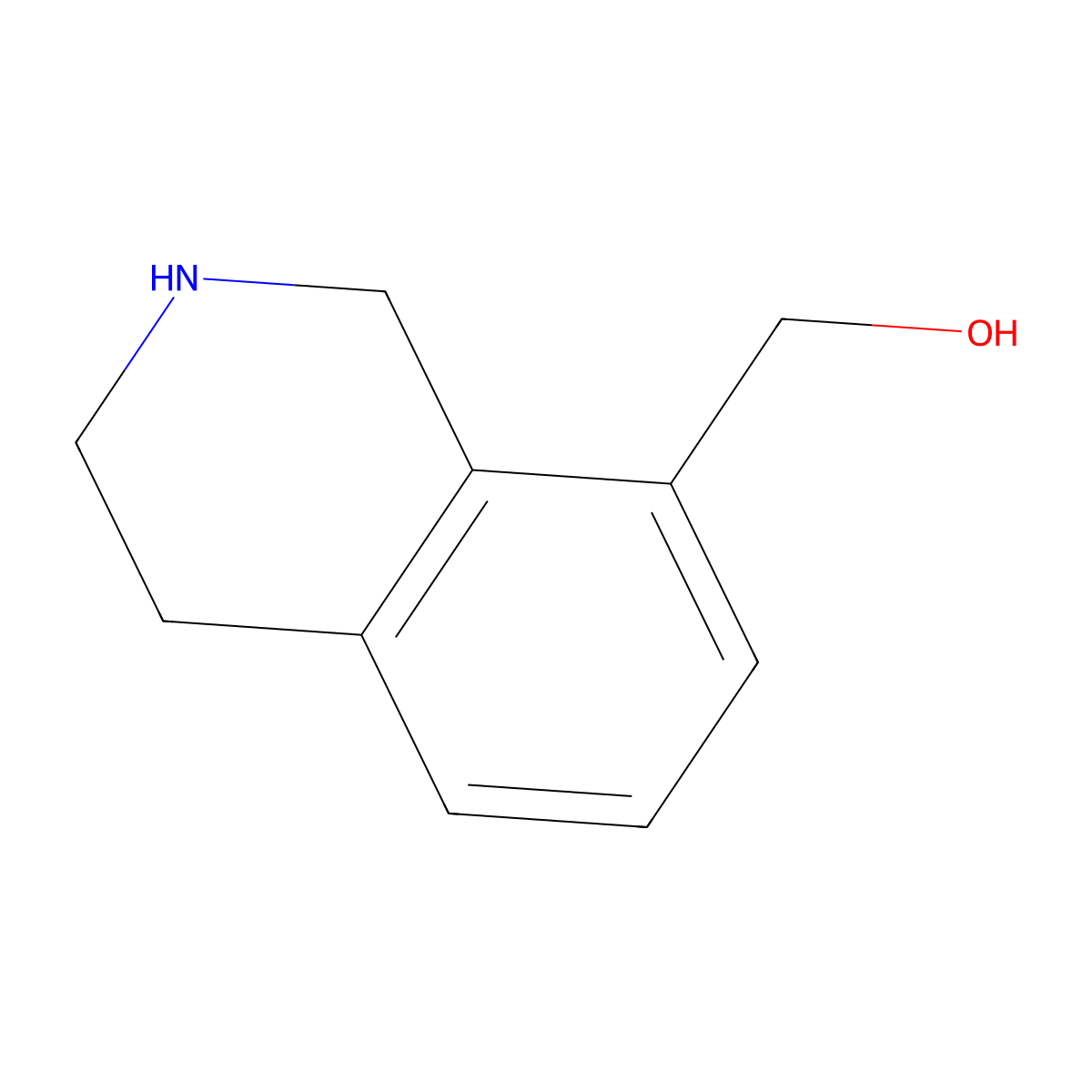 8-Isoquinolinemethanol, 1,2,3,4-tetrahydro- molecular structure, CAS 1204765-85-4