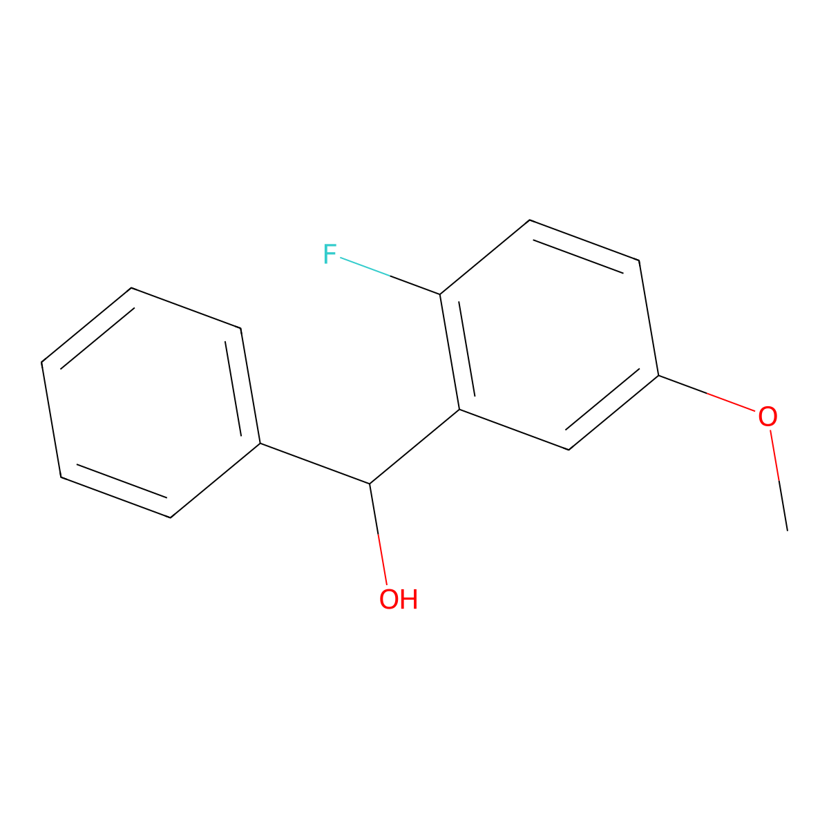 (2-Fluoro-5-methoxyphenyl)(phenyl)methanol molecular structure, CAS 1204772-79-1