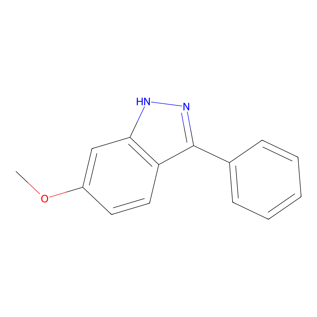 6-methoxy-3-phenyl-1H-indazole molecular structure, CAS 1204772-81-5