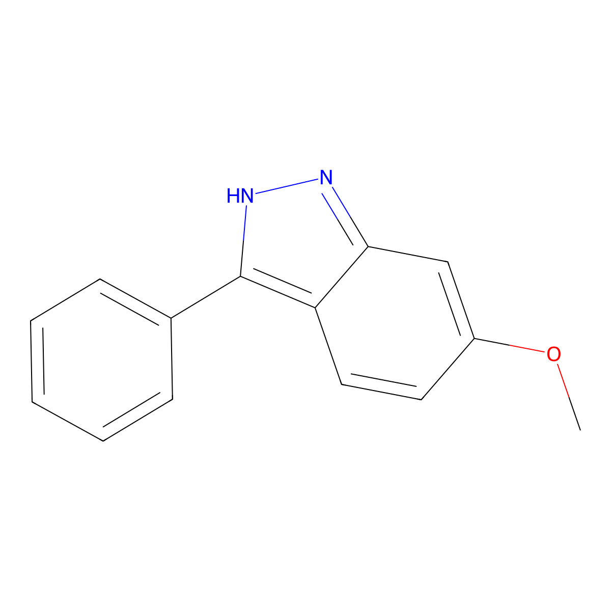 6-methoxy-3-phenyl-1H-indazole molecular structure, CAS 1204772-81-5
