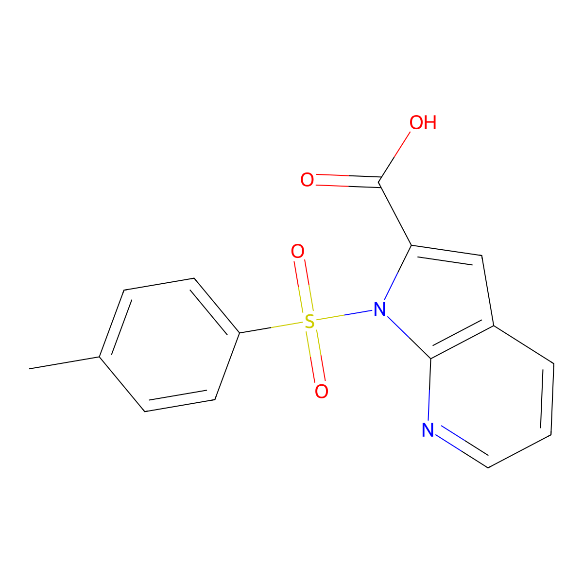 1-(Toluene-4-sulfonyl)-1H-pyrrolo[2,3-b]pyridine-2-carboxylic acid molecular structure, CAS 1204809-93-7