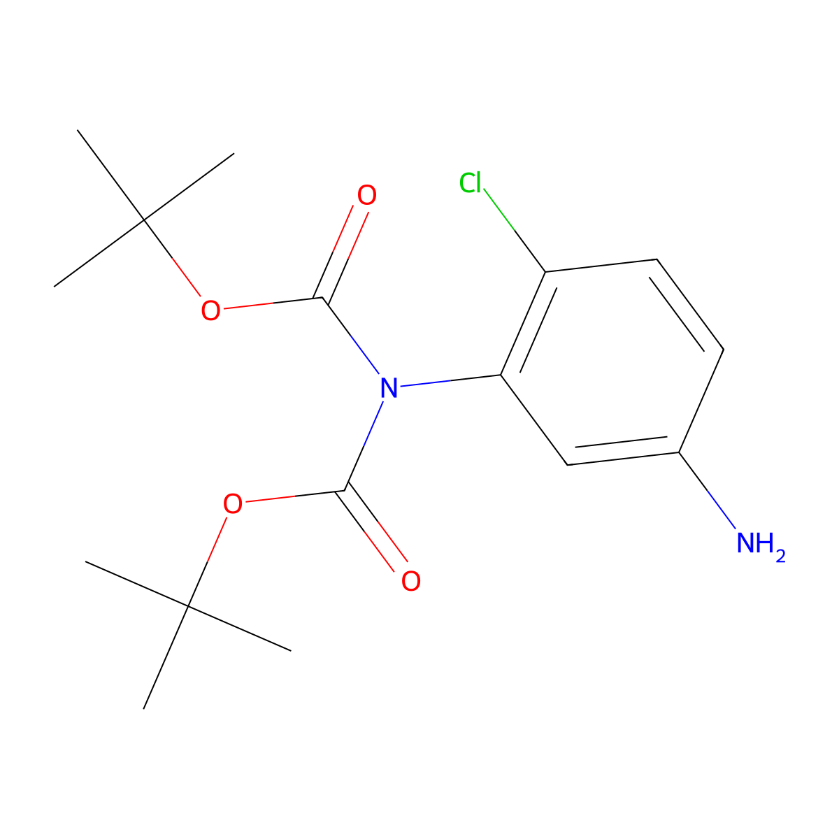3-N,N-DiBoc 4-chloro-benzene-1,3-diamine molecular structure, CAS 1204809-94-8