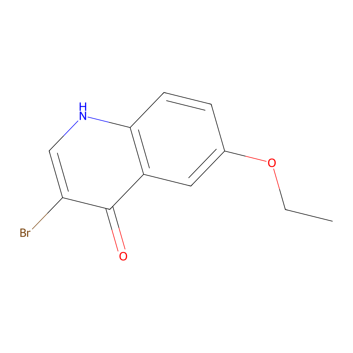 3-Bromo-6-ethoxy-4-hydroxyquinoline molecular structure, CAS 1204810-21-8