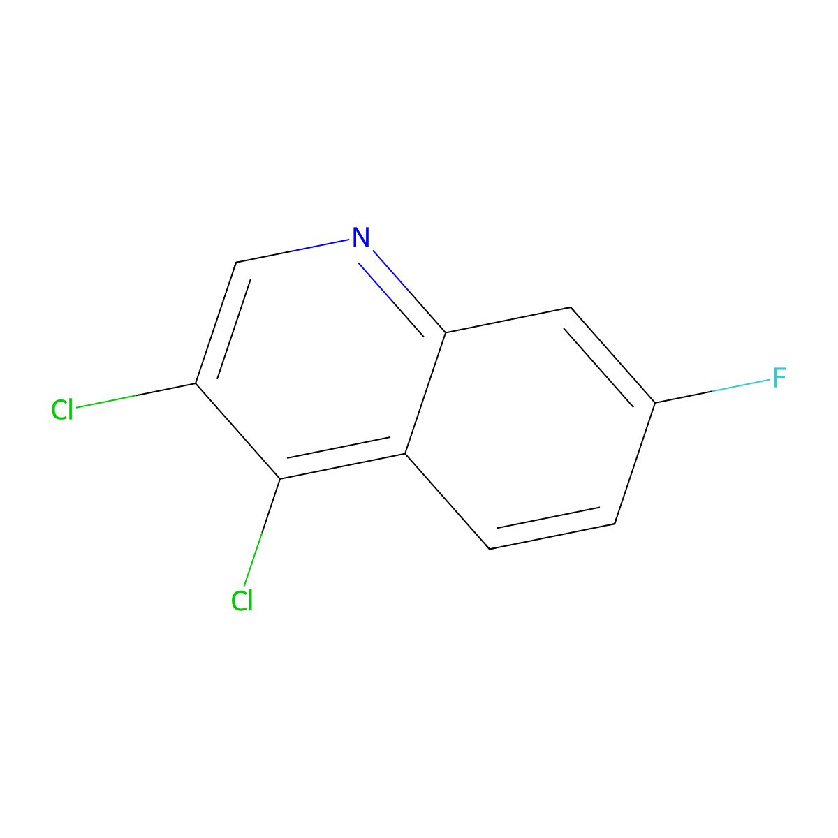 3,4-Dichloro-7-Fluoroquinoline molecular structure, CAS 1204810-51-4