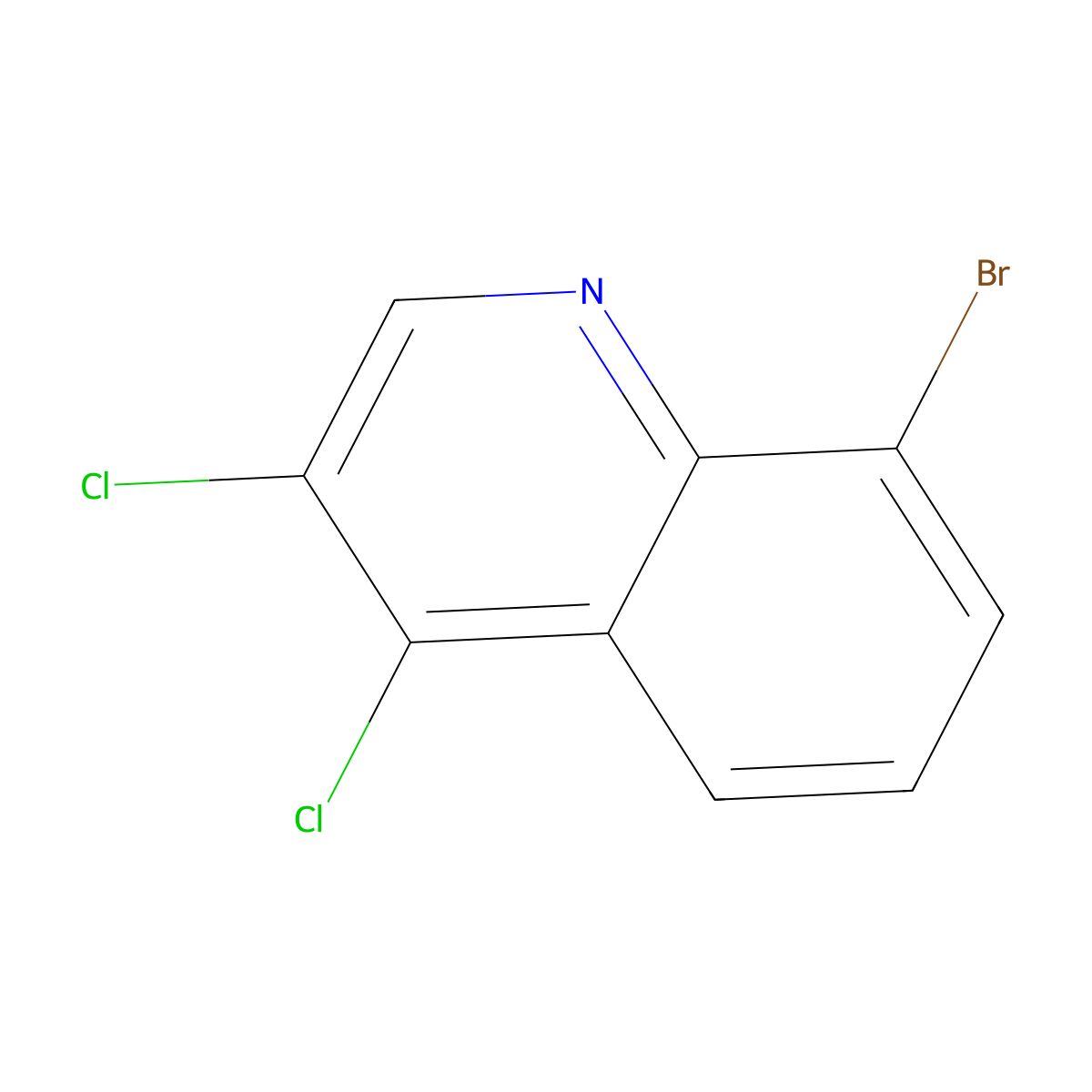 8-Bromo-3,4-dichloroquinoline molecular structure, CAS 1204810-54-7
