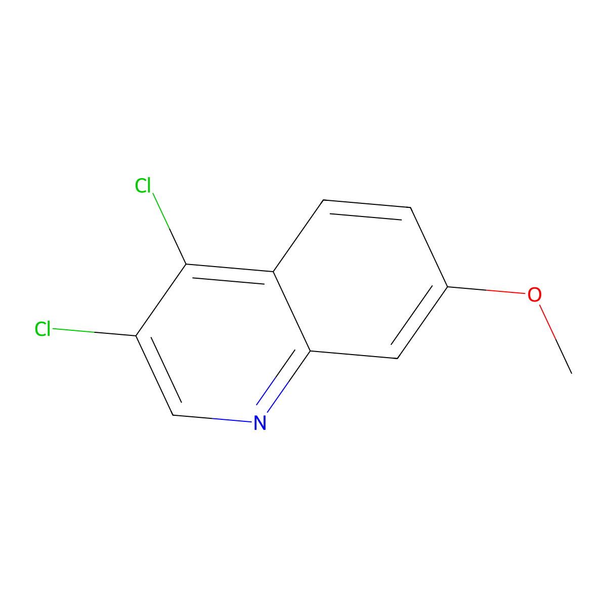 3,4-Dichloro-7-methoxyquinoline molecular structure, CAS 1204810-57-0
