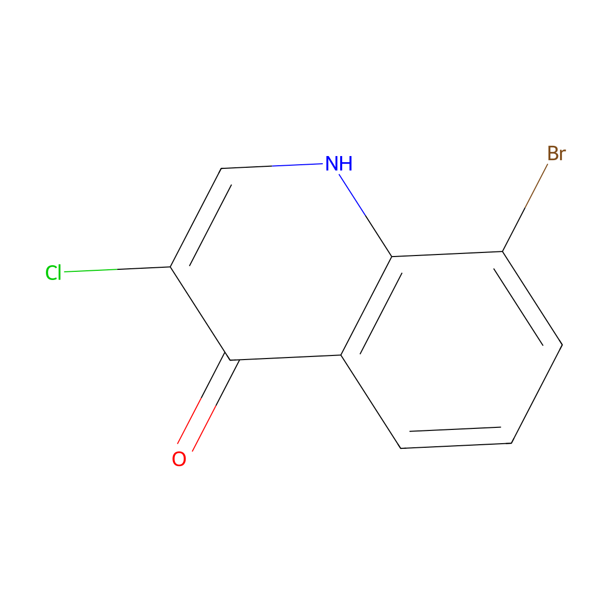 3-Chloro-8-bromo-4-hydroxyquinoline molecular structure, CAS 1204810-71-8