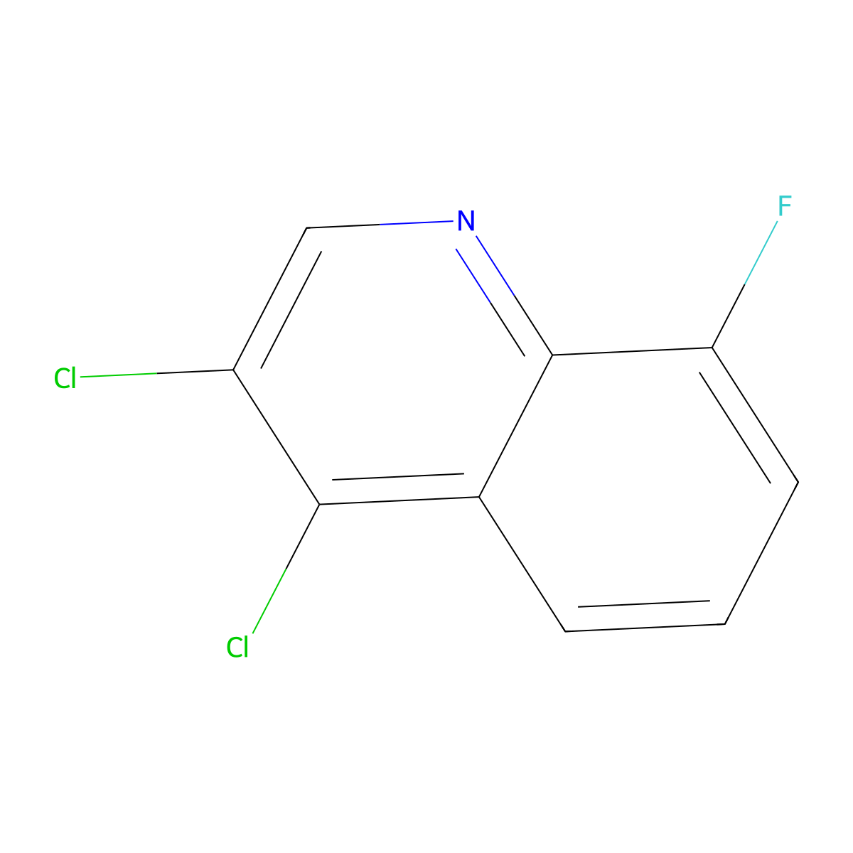 3,4-Dichloro-8-fluoroquinoline molecular structure, CAS 1204811-28-8