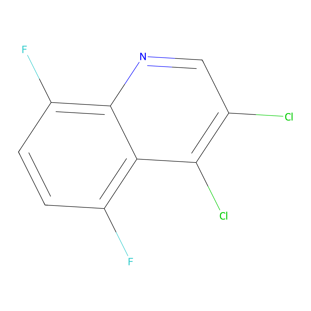 3,4-Dichloro-5,8-difluoroquinoline molecular structure, CAS 1204811-35-7