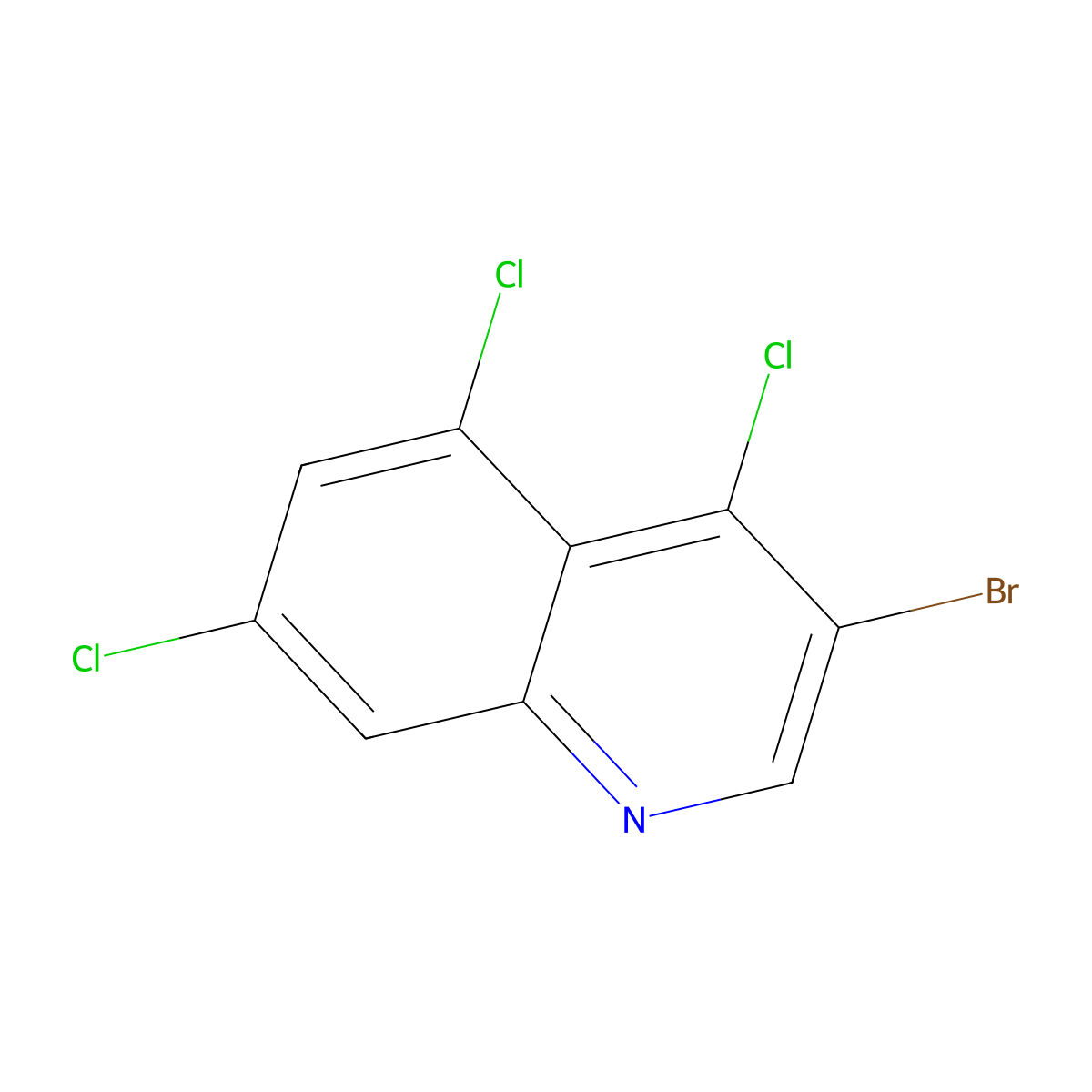 3-Bromo-4,5,7-trichloroquinoline molecular structure, CAS 1204811-37-9