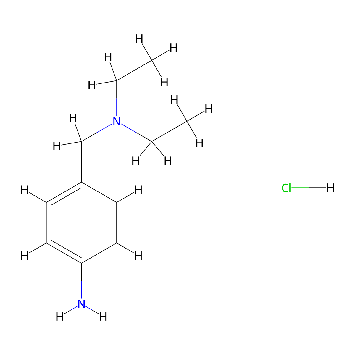 4-((Diethylamino)methyl)aniline hydrochloride molecular structure, CAS 1204811-84-6