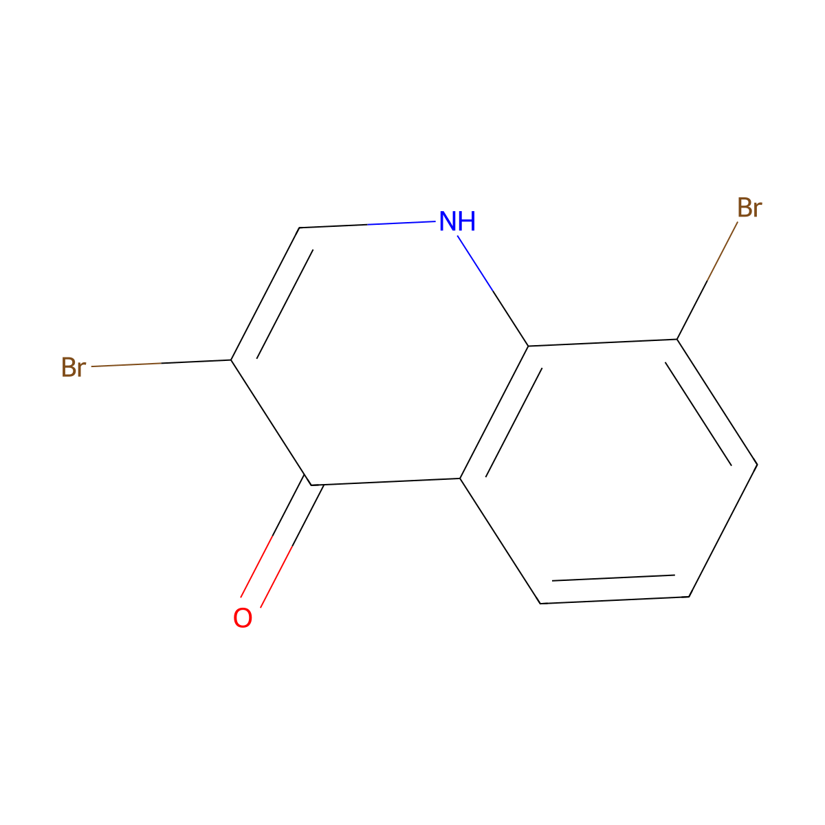 3,8-Dibromo-4-hydroxyquinoline molecular structure, CAS 1204812-01-0