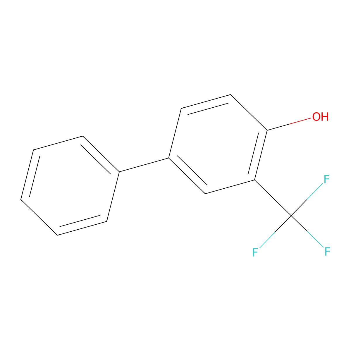 4-Hydroxy-3-(trifluoromethyl)biphenyl molecular structure, CAS 1204817-29-7