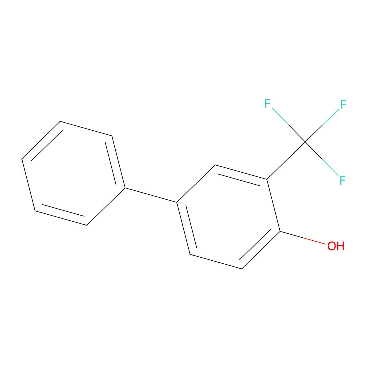 4-Hydroxy-3-(trifluoromethyl)biphenyl molecular structure, CAS 1204817-29-7