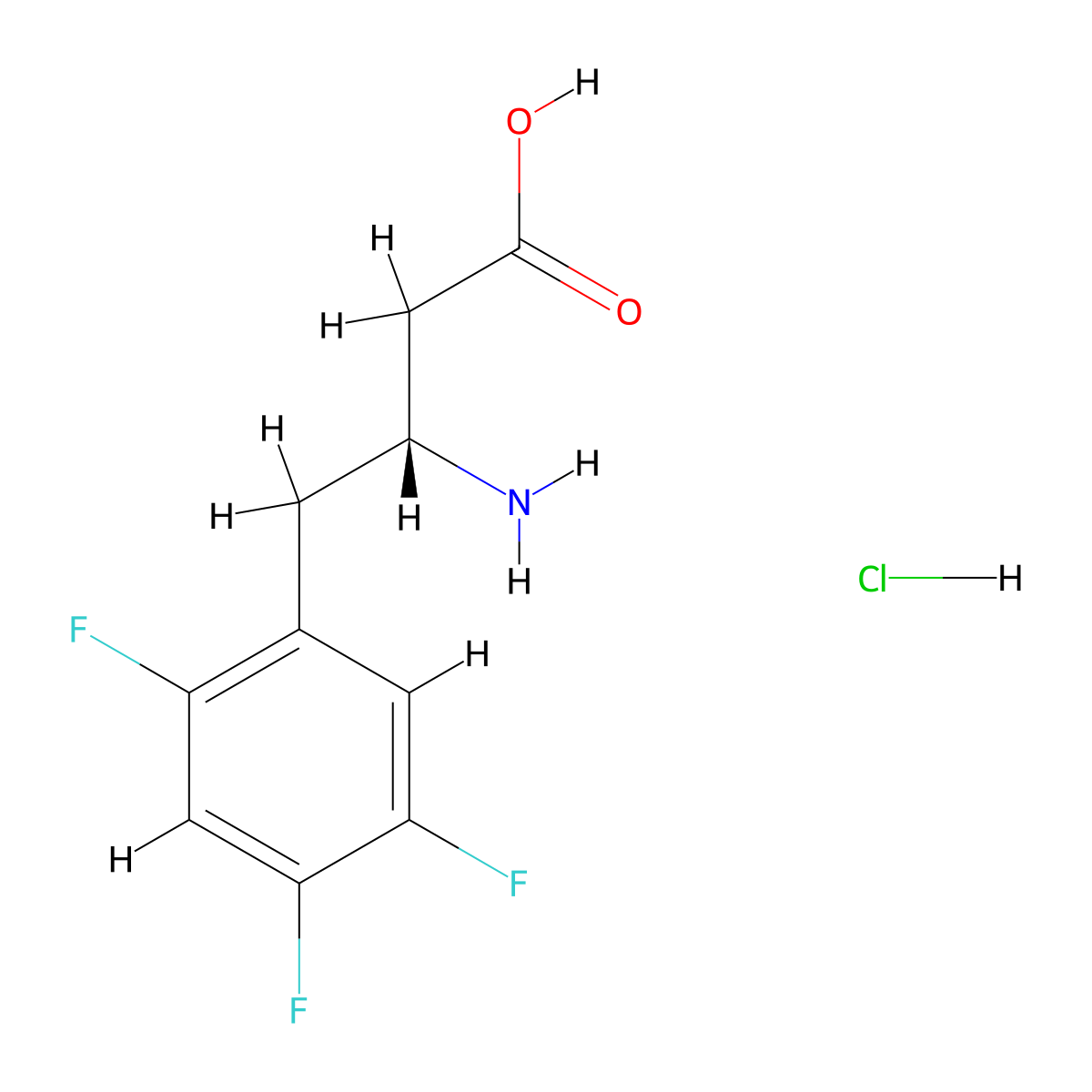 (R)-3-Amino-4-(2,4,5-trifluorophenyl)butanoic acid hydrochloride molecular structure, CAS 1204818-19-8