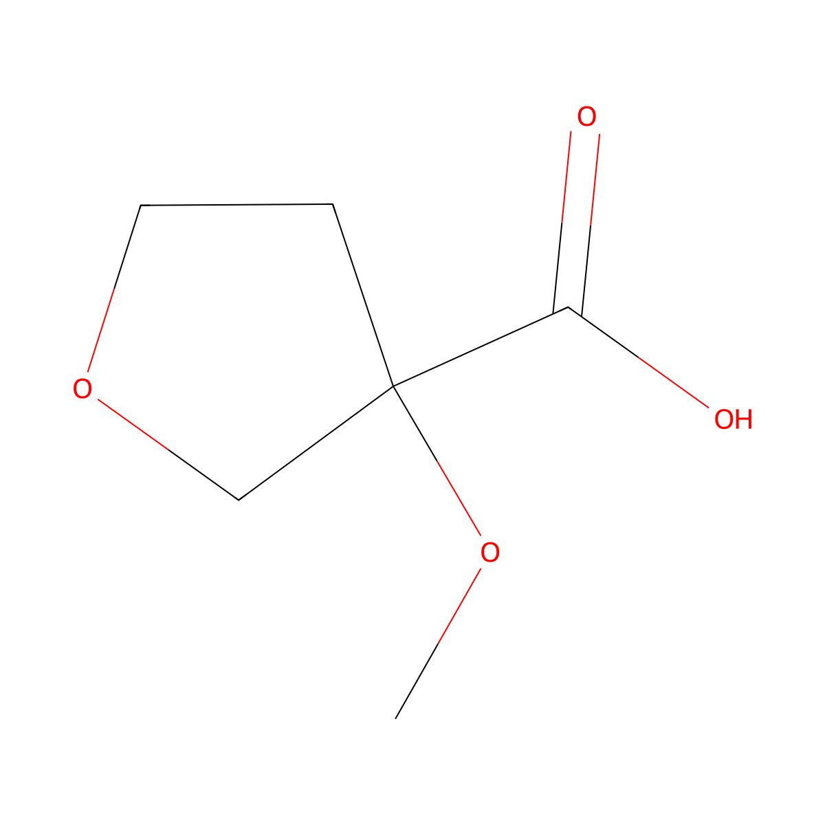 3-Methoxyoxolane-3-carboxylic acid molecular structure, CAS 1204831-21-9