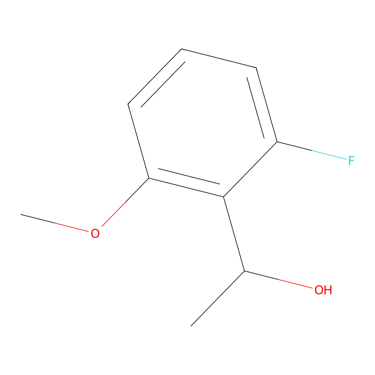 1-(2-Fluoro-6-methoxyphenyl)ethanol molecular structure, CAS 120484-49-3