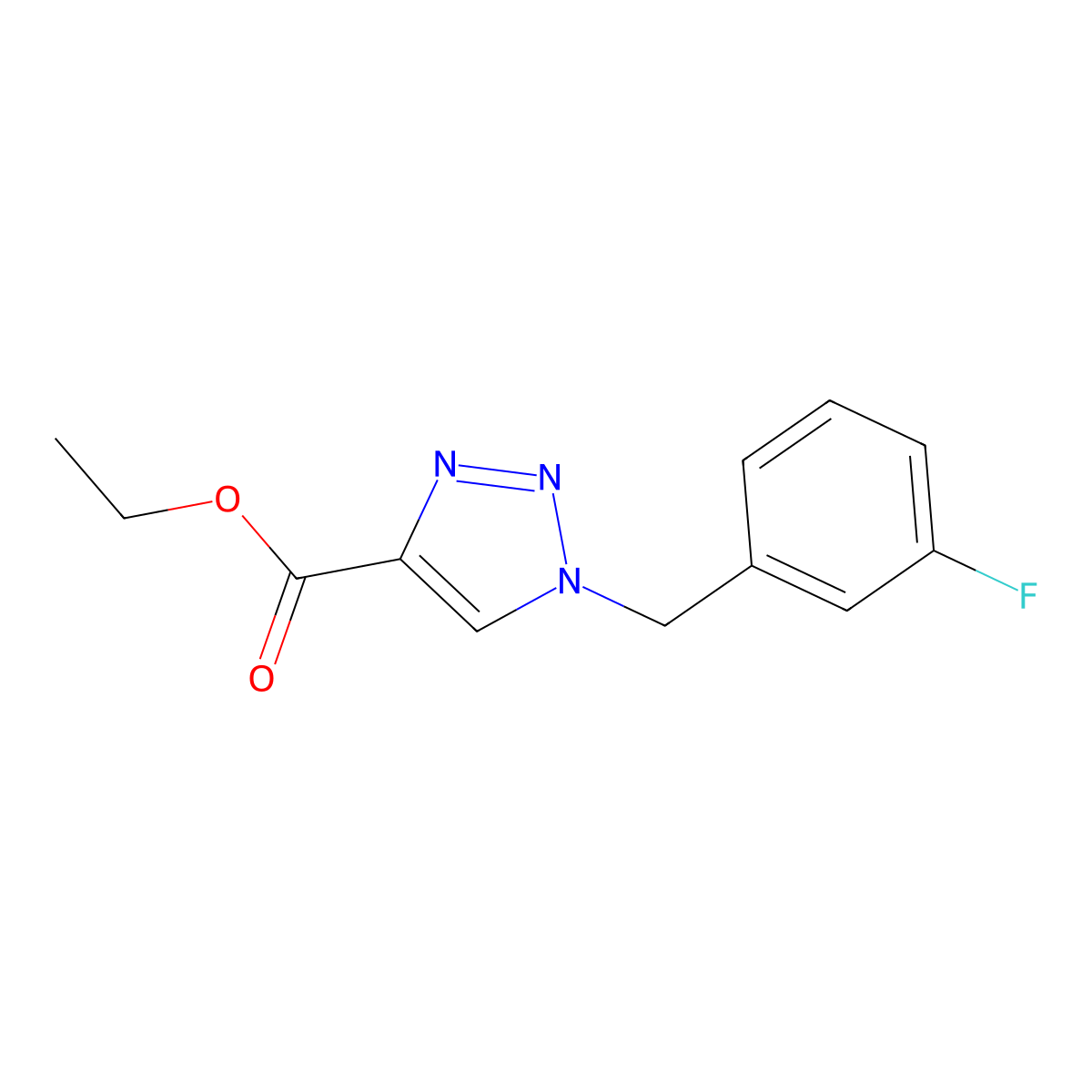 ethyl 1-(3-fluorobenzyl)-1H-1,2,3-triazole-4-carboxylate molecular structure, CAS 1204897-51-7