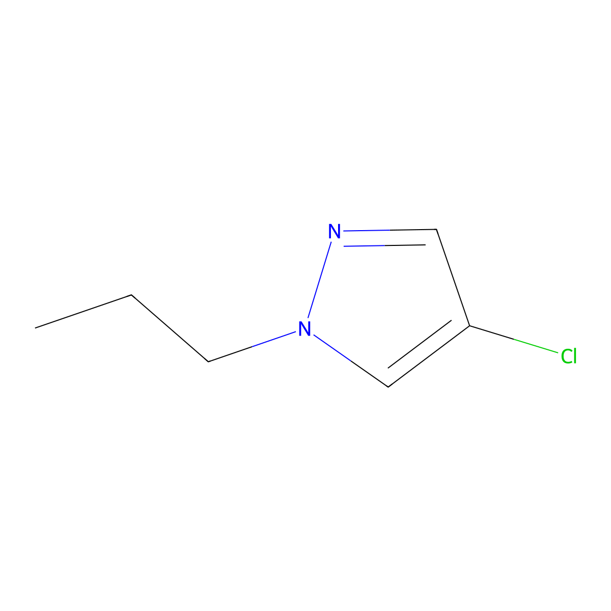 4-chloro-1-propyl-1H-pyrazole molecular structure, CAS 1204901-63-2