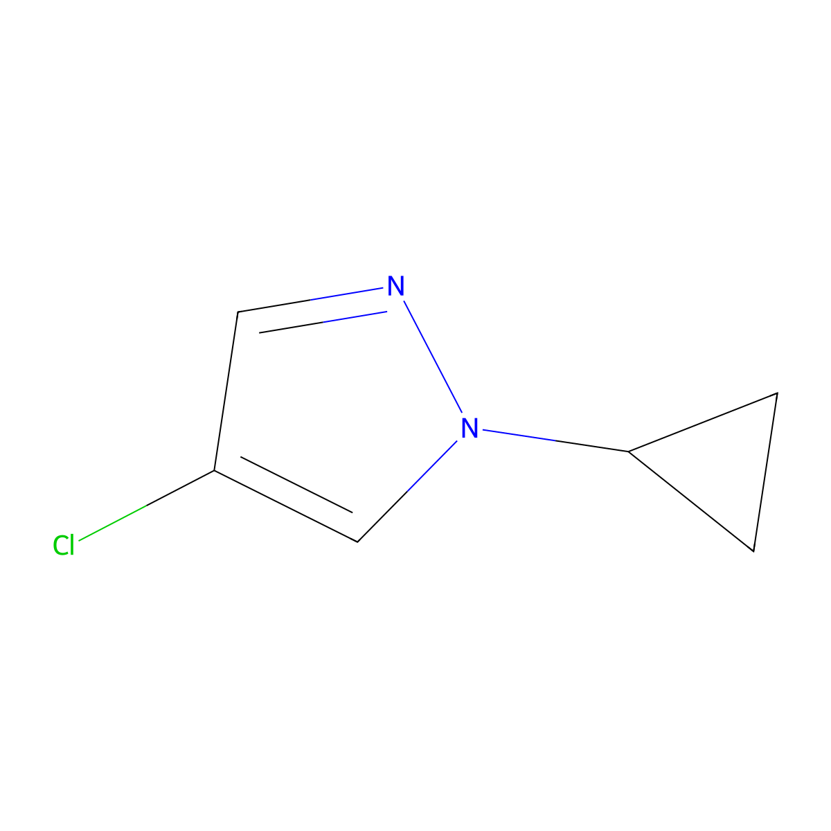 4-Chloro-1-cyclopropyl-1H-pyrazole molecular structure, CAS 1204901-66-5