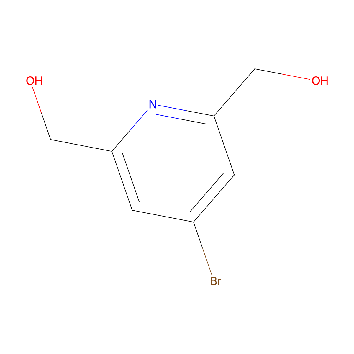 4-Bromopyridine-2,6-dimethanol molecular structure, CAS 120491-88-5