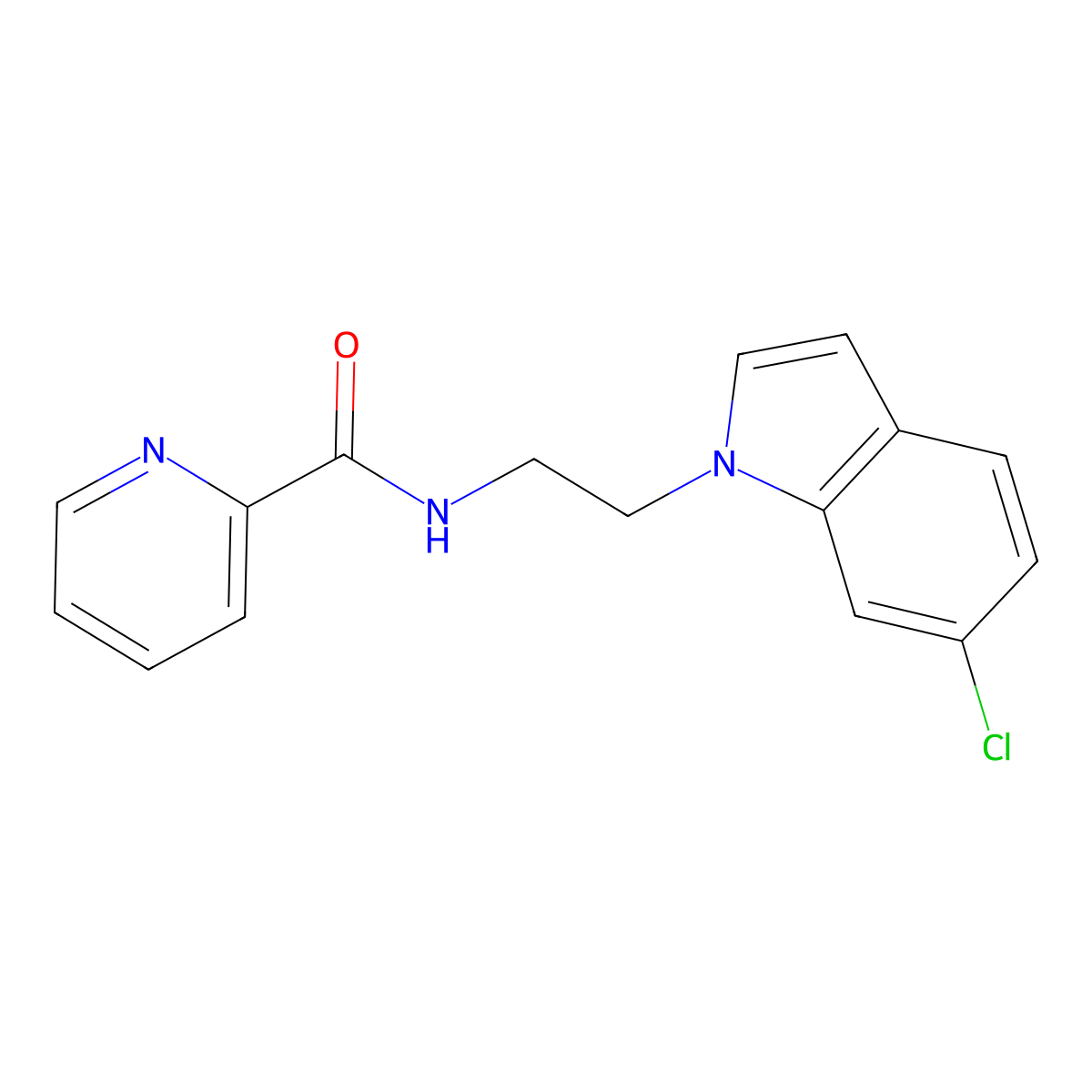 N-[2-(6-chloro-1H-indol-1-yl)ethyl]-2-pyridinecarboxamide molecular structure, CAS 1204953-19-4