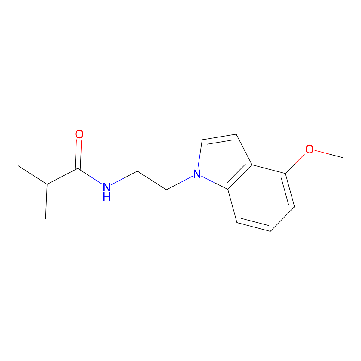 N-[2-(4-methoxy-1H-indol-1-yl)ethyl]-2-methylpropanamide molecular structure, CAS 1204954-21-1