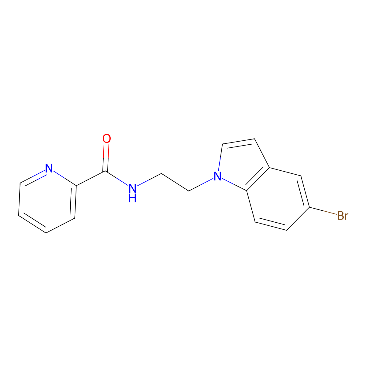 N-[2-(5-bromo-1H-indol-1-yl)ethyl]-2-pyridinecarboxamide molecular structure, CAS 1204954-29-9