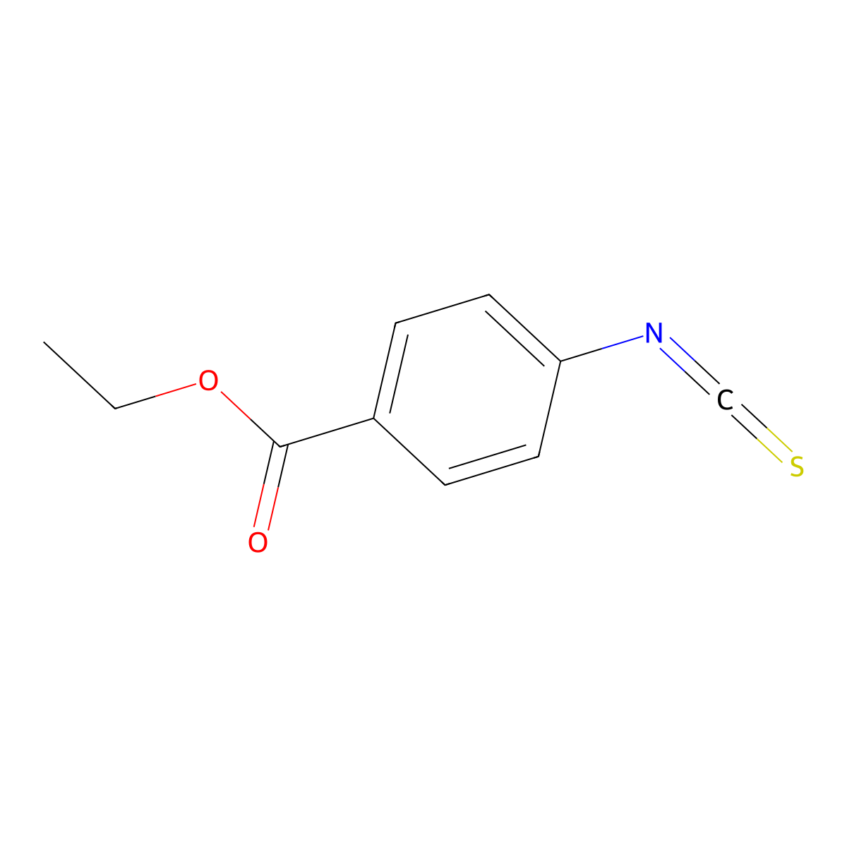 Ethyl 4-isothiocyanatobenzoate molecular structure, CAS 1205-06-7