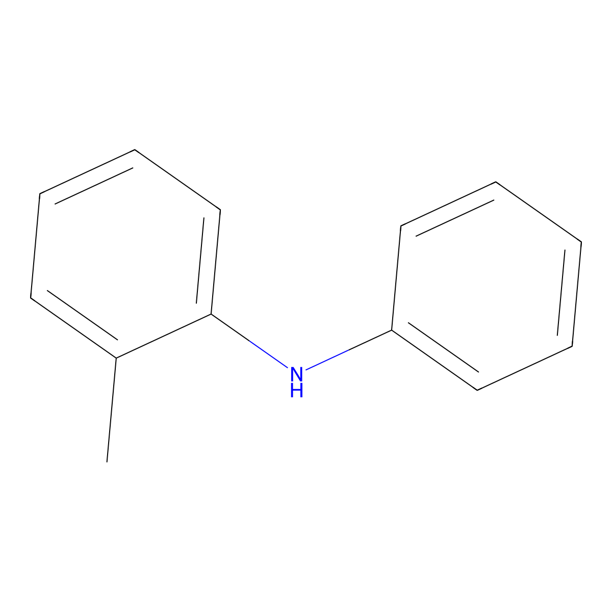 2-Methyl-N-phenylaniline molecular structure, CAS 1205-39-6