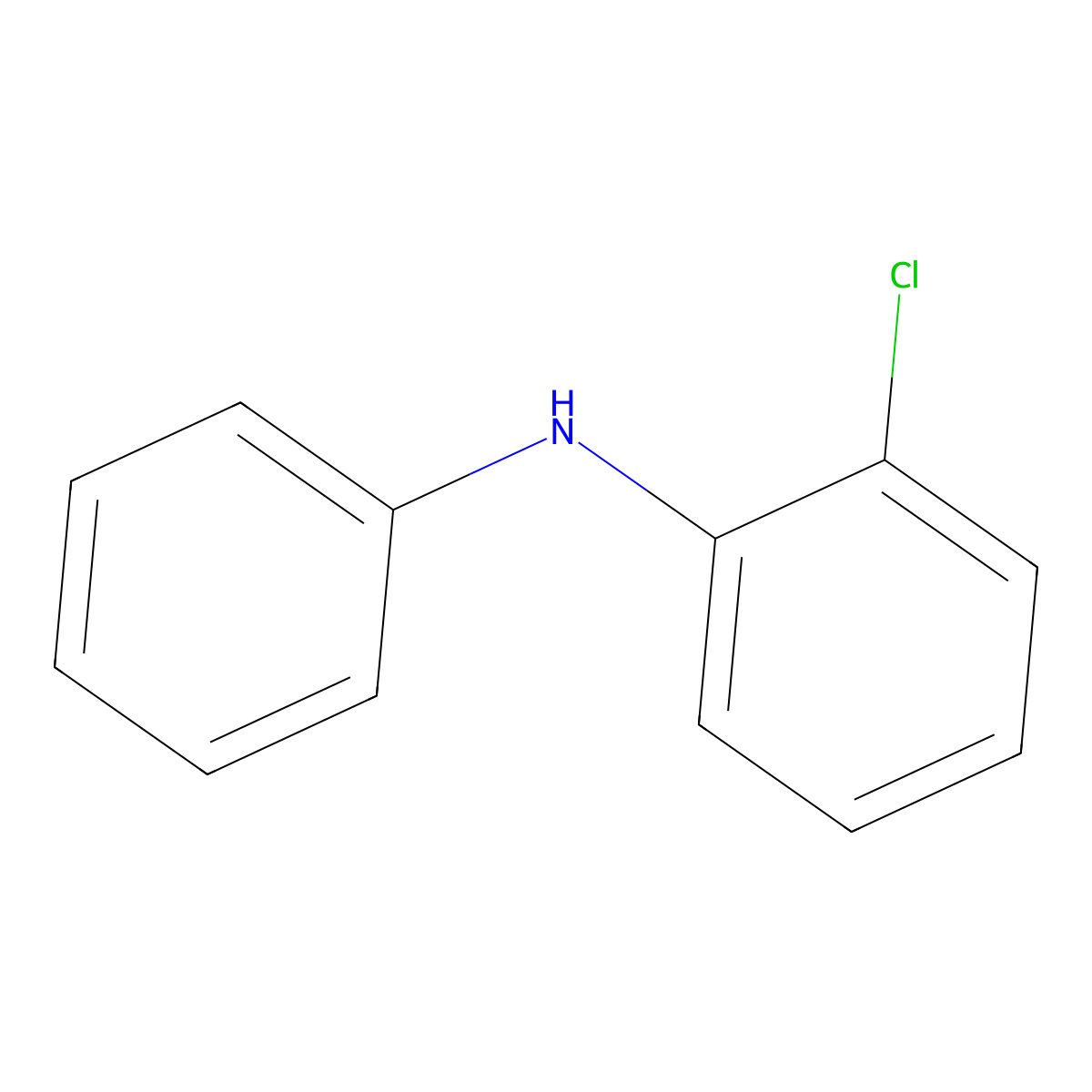 N-Phenyl-2-chloroaniline molecular structure, CAS 1205-40-9