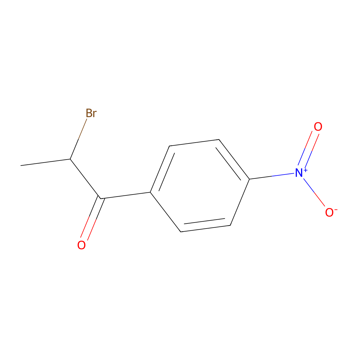 2-Bromo-1-(4-nitro-phenyl)-propan-1-one molecular structure, CAS 1205-56-7