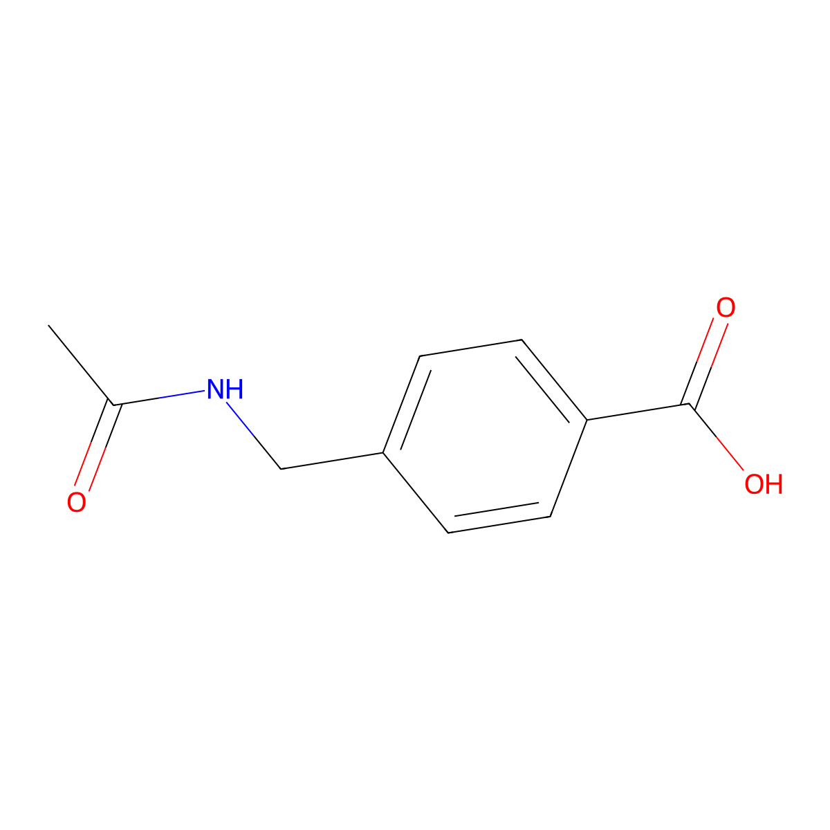 4-(Acetamidomethyl)benzoic acid molecular structure, CAS 1205-58-9
